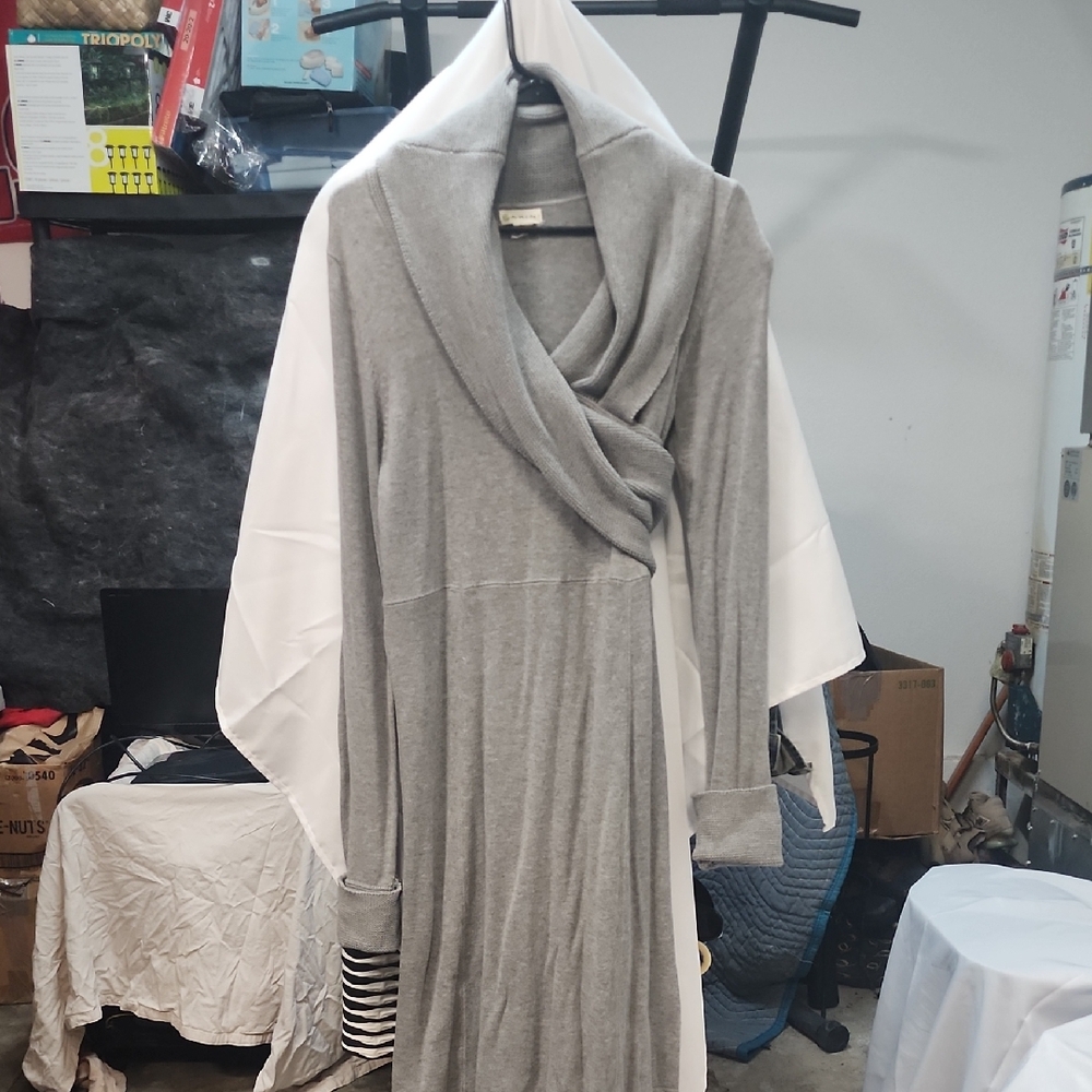 Akini Light Gray Knit Cardigan